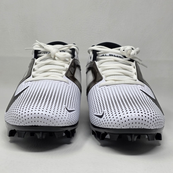 Nike Alpha Menace 4 Pro Football Cleats FZ7702-105 White Black Men\'s Size 14.5
